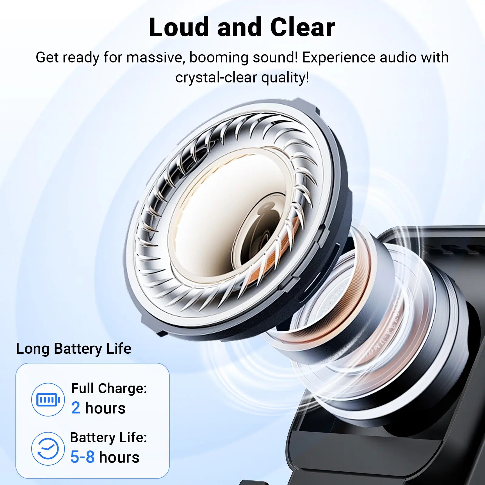 Wireless Induction Audio Speaker Stand with 5-in-1 Cellphone Holder, 3500mAh Rechargeable Power Bank, 360° Adjustable Tablet Stand, and Ambient Lighting - Perfect Gift for Any Occasion