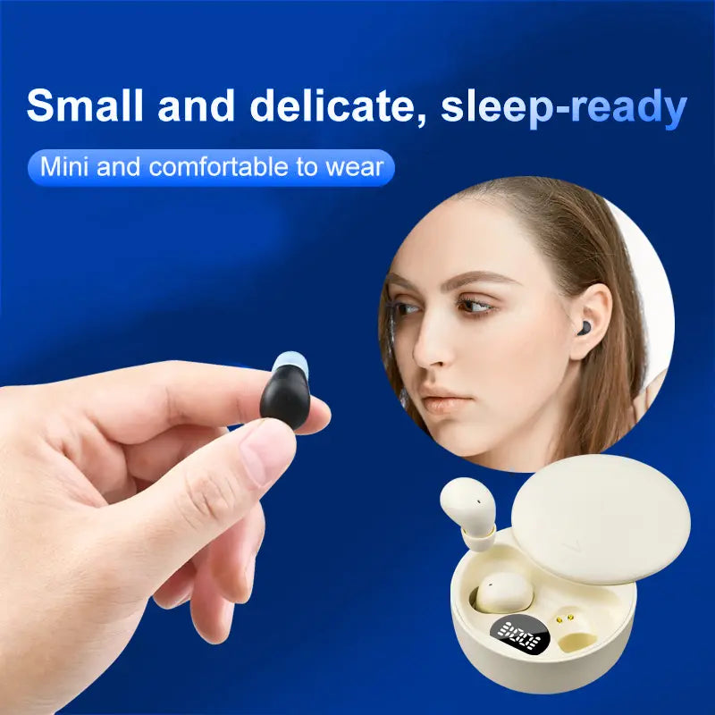 Mini Invisible Bluetooth 5.4 True Wireless In-Ear Earphones with Noise Cancellation for Sports and Gaming