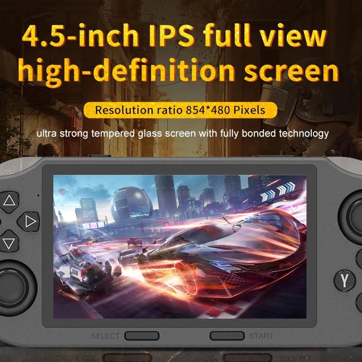 SF3000 Retro Handheld Game Console with 4.5-Inch IPS Screen, 3000mAh Battery, and 16GB TF Card - Ideal Gift for Gamers and Boys, Compact Design for Portable Gaming Experience