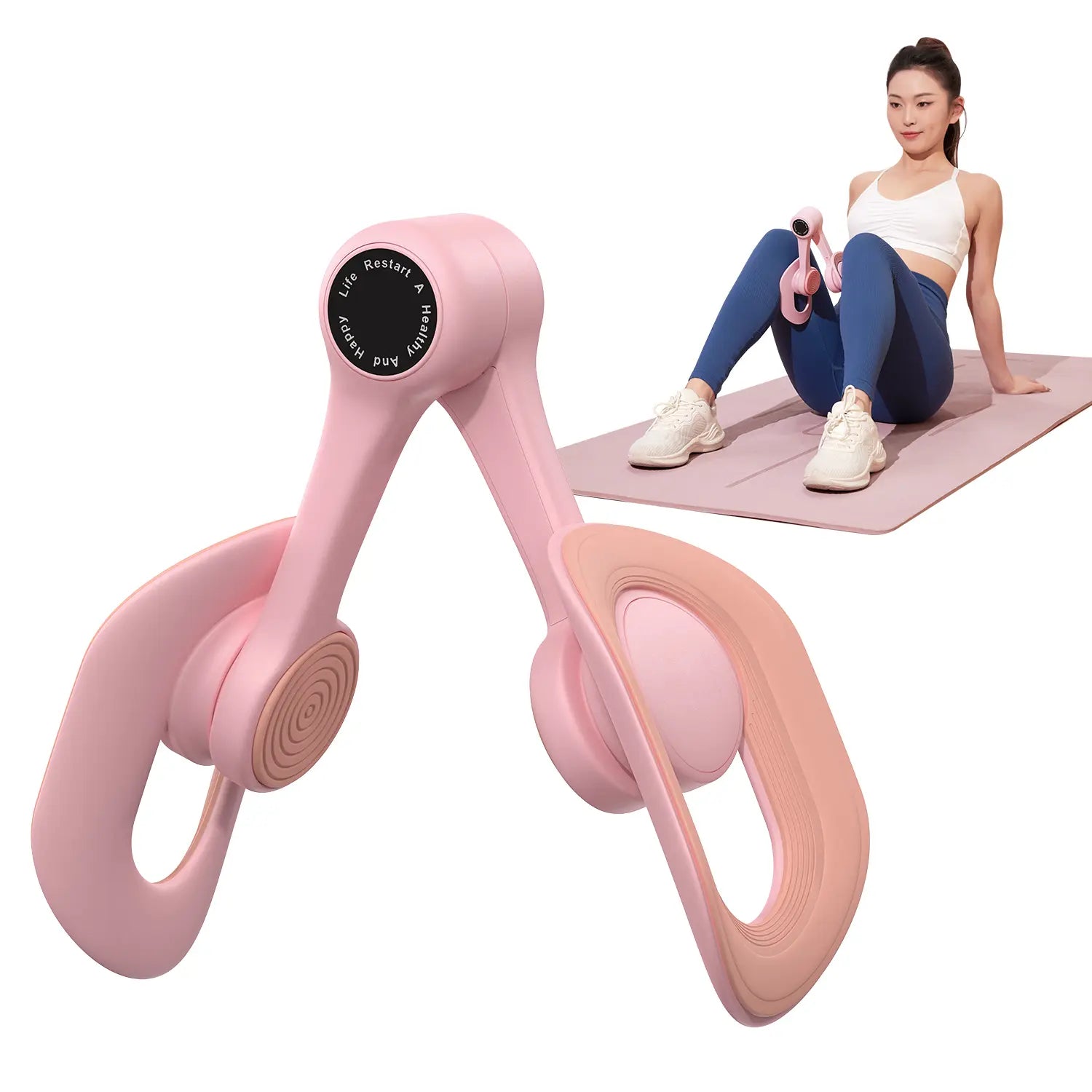 Merach Thigh Trainer - Home Fitness Equipment for Inner Thighs, Legs, and Arms with Optional Versions: Standard, Strap, Smart Counter (Blue)