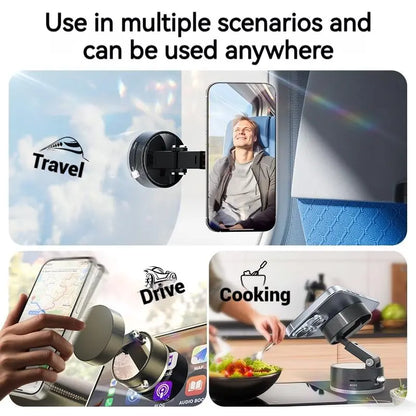 Joytutus 360° Rotatable Universal Car Phone Holder with Powerful Suction for Apple &amp; Android Devices - Ideal for GPS Navigation and Hands-Free Calling, Compact Design