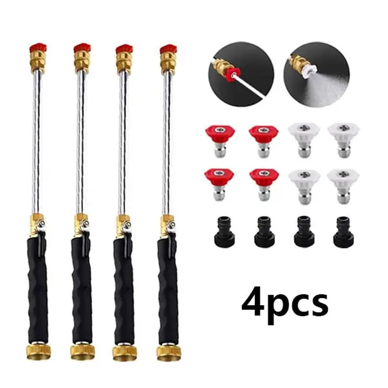Jet Nozzle Power Washer for Garden Hose, Includes 2 High-Pressure Nozzles and Quick Connectors | Hydro Jet High Pressure Washer Tools for Car Wash, Patio, Driveway &amp; Outdoor Cleaning