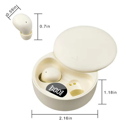 Mini Invisible Bluetooth 5.4 True Wireless In-Ear Earphones with Noise Cancellation for Sports and Gaming