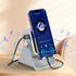 Wireless Induction Audio Speaker Stand with 5-in-1 Cellphone Holder, 3500mAh Rechargeable Power Bank, 360° Adjustable Tablet Stand, and Ambient Lighting - Perfect Gift for Any Occasion