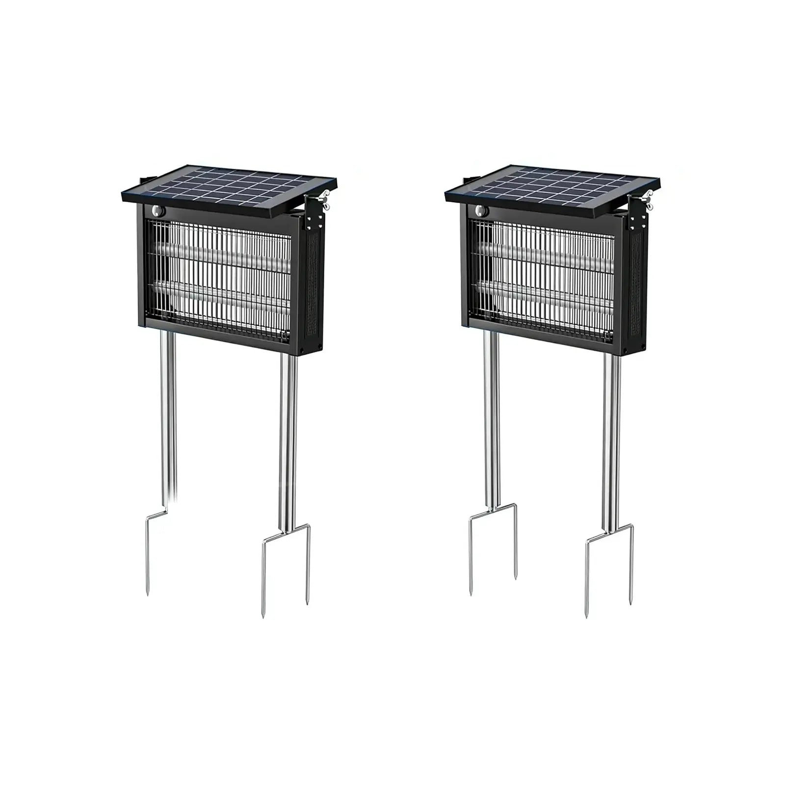 Gainstarx Solar-Powered Waterproof Electric Insect Zapper with Intelligent Light Sensor for Indoor and Outdoor Applications, Perfect for Patios, Backyards, Gardens, and Camping