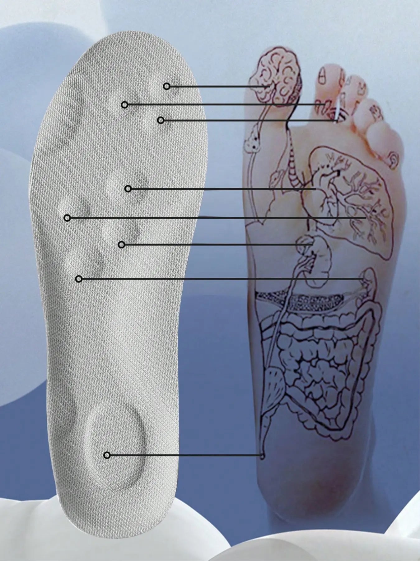 Premium Elastic Breathable Shoe Insoles - Shock-Absorbing, Anti-Slip Comfort for Men and Women