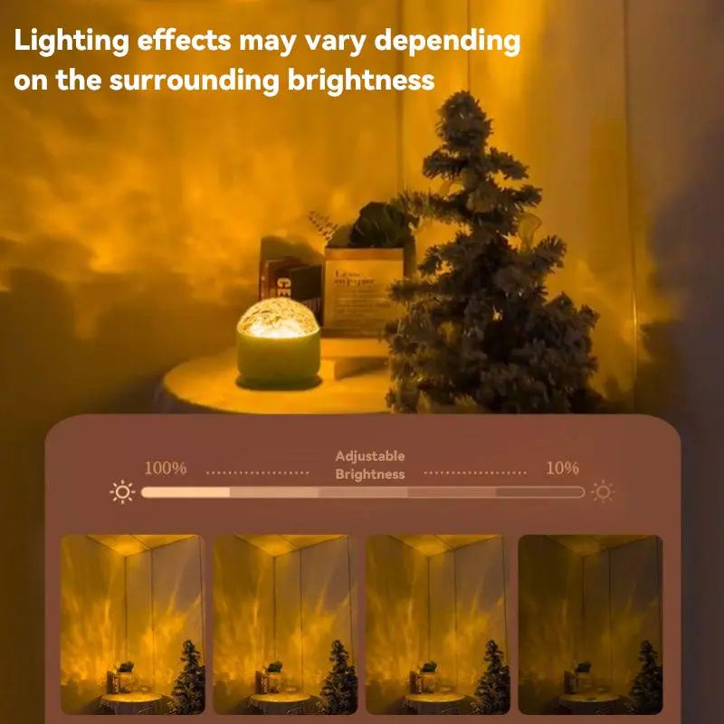 JEYUIN 16-Color Star Projector with Remote Control - Ocean Wave and 3D Water Ripple Effects for Bedroom Ambiance, Perfect for Romantic Lighting and Holiday Gifting