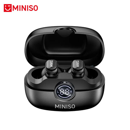 MINISO MS105 Wireless Bluetooth 6.0 Earbuds - Waterproof In-Ear Earphones with Built-in Microphone for Office, Sports, Study, and Gaming