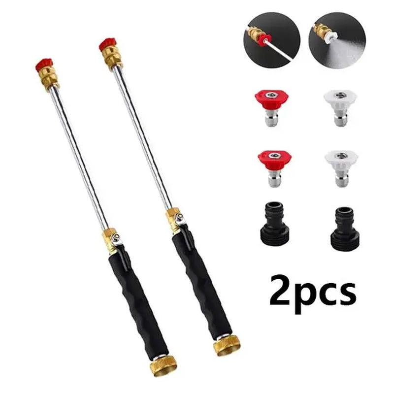 Jet Nozzle Power Washer for Garden Hose, Includes 2 High-Pressure Nozzles and Quick Connectors | Hydro Jet High Pressure Washer Tools for Car Wash, Patio, Driveway &amp; Outdoor Cleaning