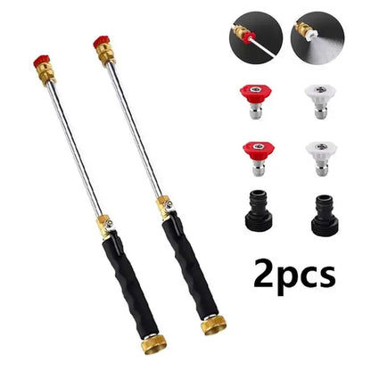 Jet Nozzle Power Washer for Garden Hose, Includes 2 High-Pressure Nozzles and Quick Connectors | Hydro Jet High Pressure Washer Tools for Car Wash, Patio, Driveway &amp; Outdoor Cleaning
