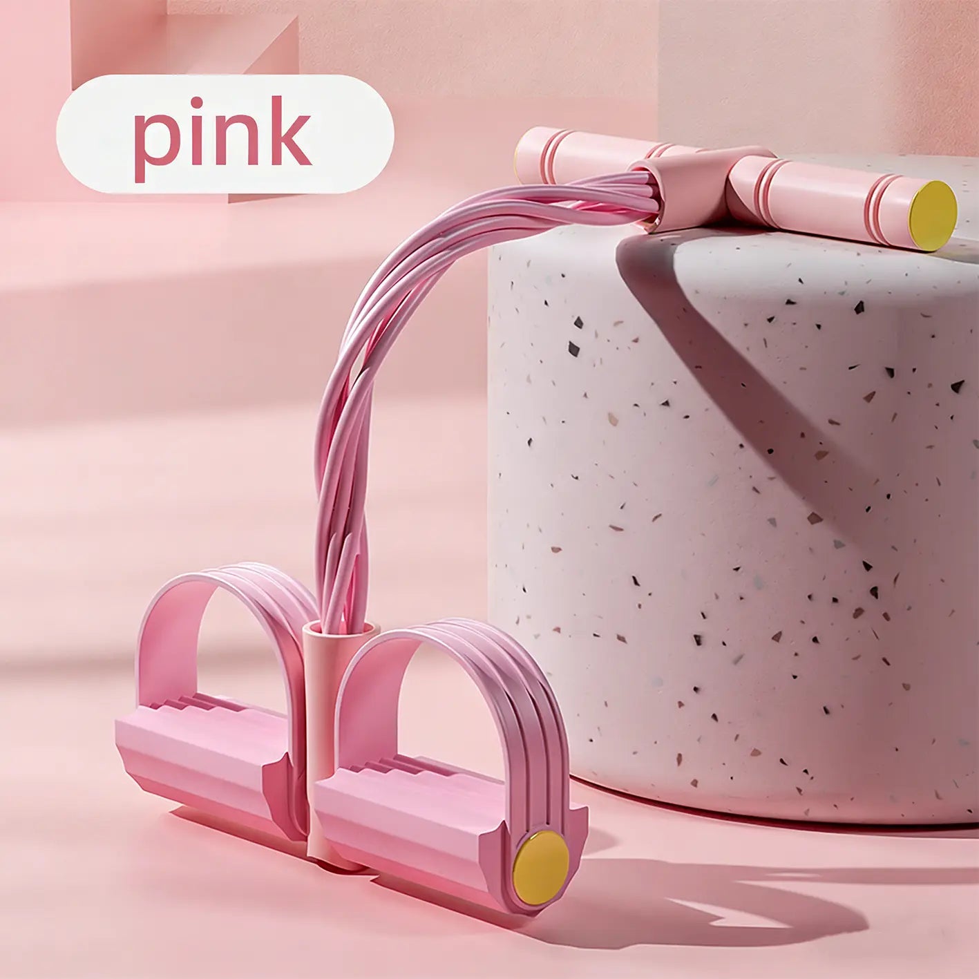 Heavy-Duty 6-Strand Abdominal Crunch Machine for Leg and Core Workouts – Sit-Up Assistant with Non-Slip Foot Pedal and Resistance Bands (Portable Home Gym Equipment)