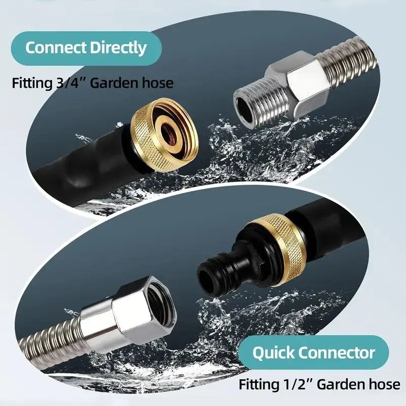 Jet Nozzle Power Washer for Garden Hose, Includes 2 High-Pressure Nozzles and Quick Connectors | Hydro Jet High Pressure Washer Tools for Car Wash, Patio, Driveway &amp; Outdoor Cleaning