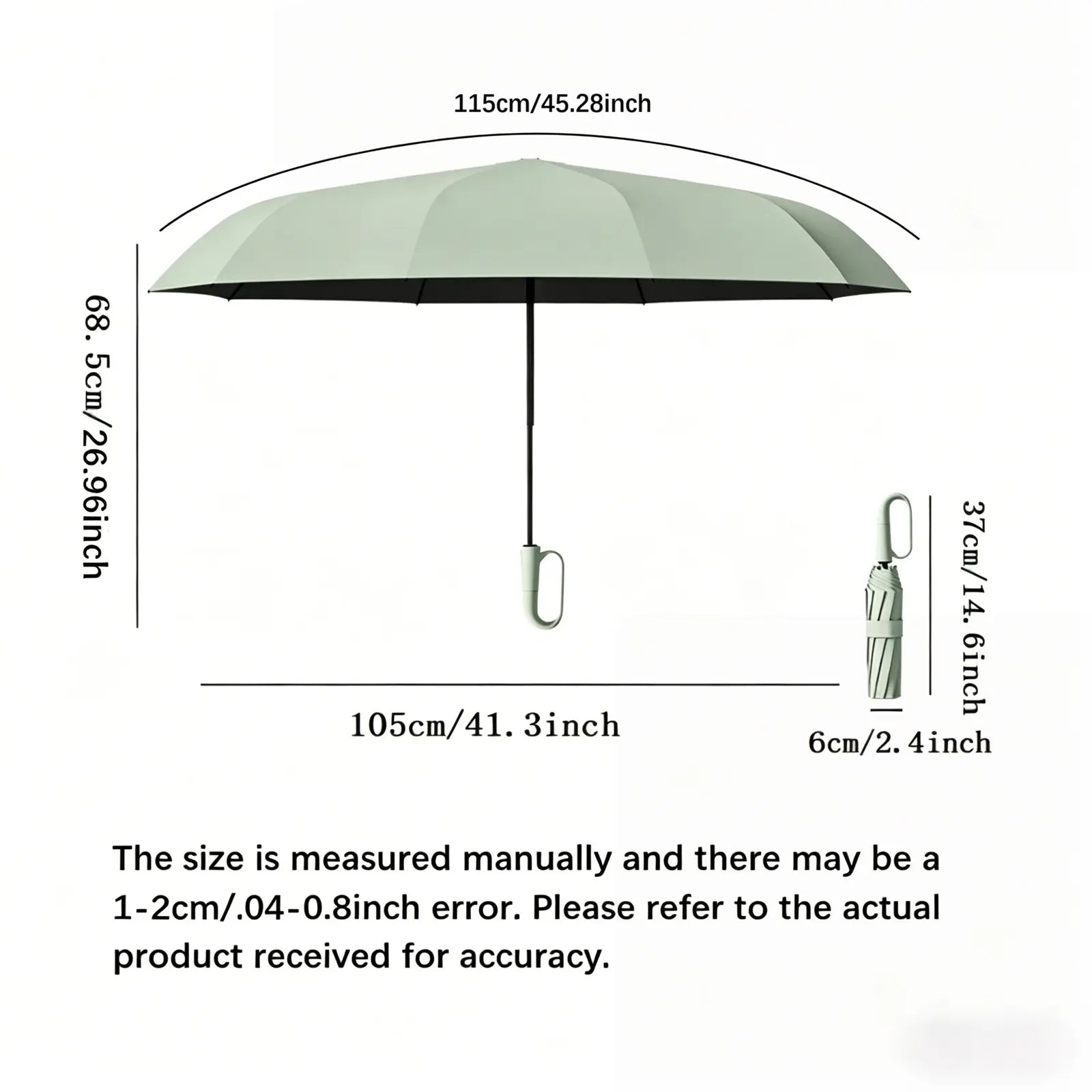 Experience Ultimate Convenience with Our Green Foldable Automatic Umbrella - Compact, Windproof, and UV-Resistant for All Weather Adventures!
