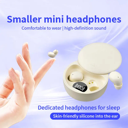 Mini Invisible Bluetooth 5.4 True Wireless In-Ear Earphones with Noise Cancellation for Sports and Gaming