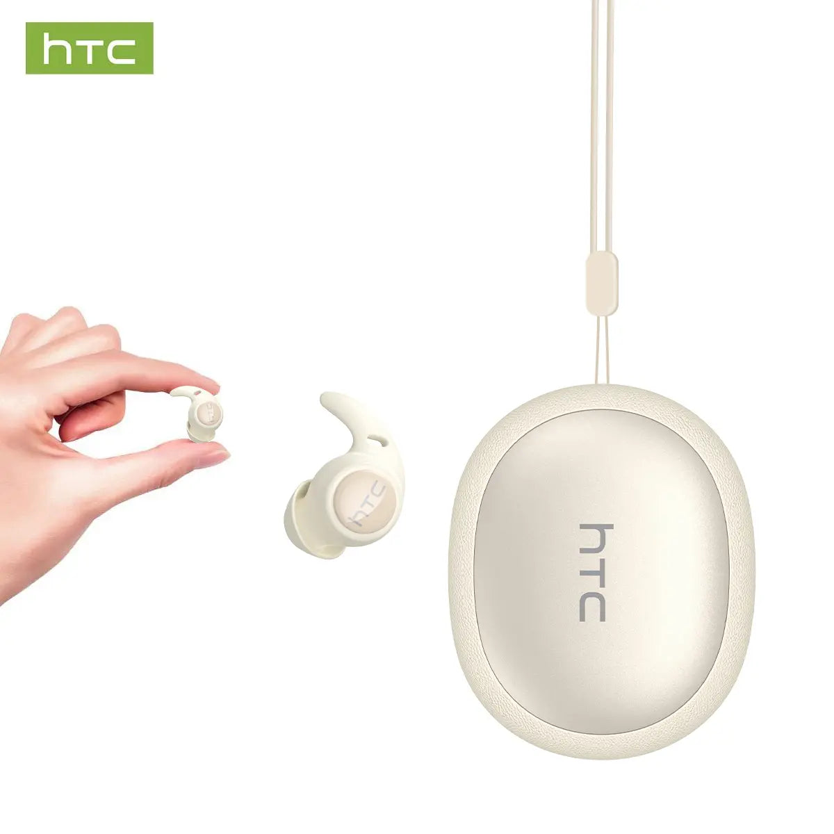 HTC NE76 Bluetooth 6.0 Wireless Sleep Earbuds with Noise Cancellation, Ergonomic Design for Side Sleepers, Ideal for Travel and Enhanced Sleep Quality