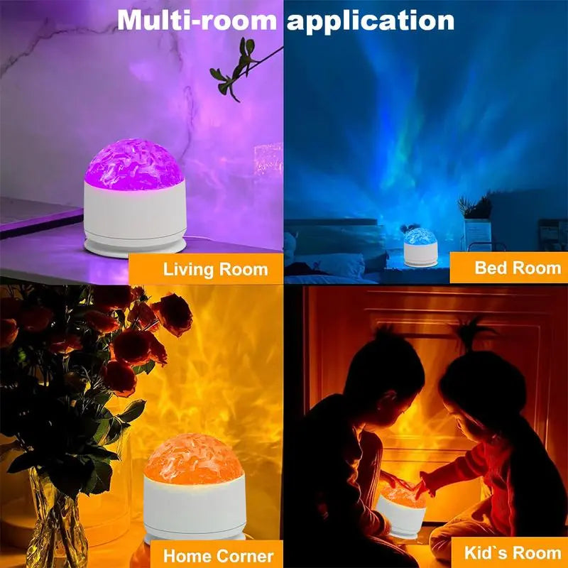 JEYUIN 16-Color Star Projector with Remote Control - Ocean Wave and 3D Water Ripple Effects for Bedroom Ambiance, Perfect for Romantic Lighting and Holiday Gifting