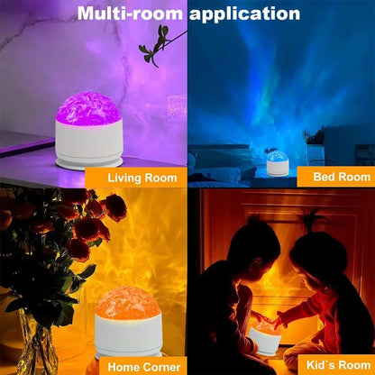 JEYUIN 16-Color Star Projector with Remote Control - Ocean Wave and 3D Water Ripple Effects for Bedroom Ambiance, Perfect for Romantic Lighting and Holiday Gifting