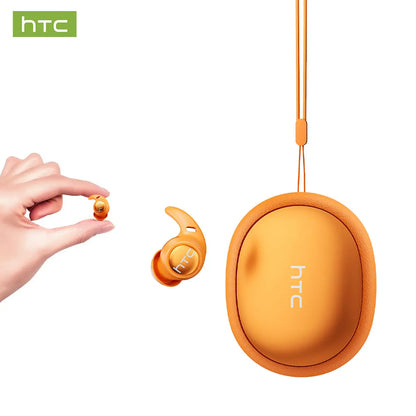 HTC NE76 Bluetooth 6.0 Wireless Sleep Earbuds with Noise Cancellation, Ergonomic Design for Side Sleepers, Ideal for Travel and Enhanced Sleep Quality