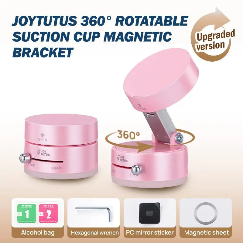 Joytutus 360° Rotatable Universal Car Phone Holder with Powerful Suction for Apple &amp; Android Devices - Ideal for GPS Navigation and Hands-Free Calling, Compact Design