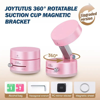 Joytutus 360° Rotatable Universal Car Phone Holder with Powerful Suction for Apple &amp; Android Devices - Ideal for GPS Navigation and Hands-Free Calling, Compact Design