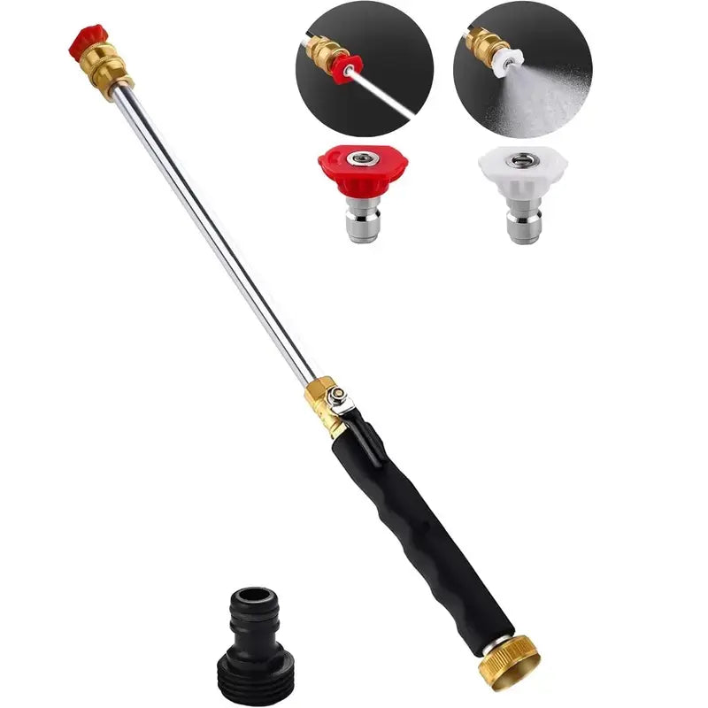 Jet Nozzle Power Washer for Garden Hose, Includes 2 High-Pressure Nozzles and Quick Connectors | Hydro Jet High Pressure Washer Tools for Car Wash, Patio, Driveway &amp; Outdoor Cleaning