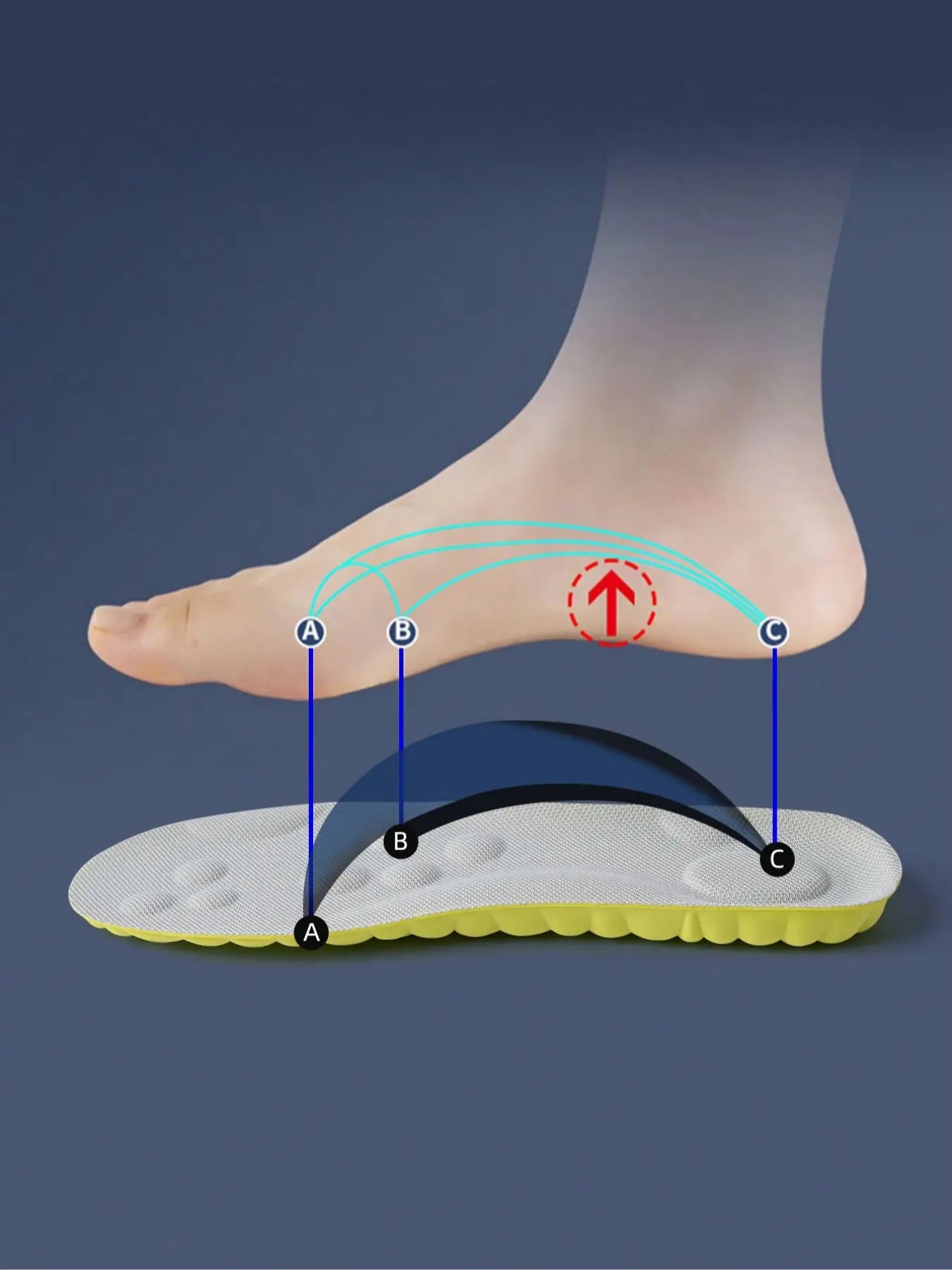 Premium Elastic Breathable Shoe Insoles - Shock-Absorbing, Anti-Slip Comfort for Men and Women