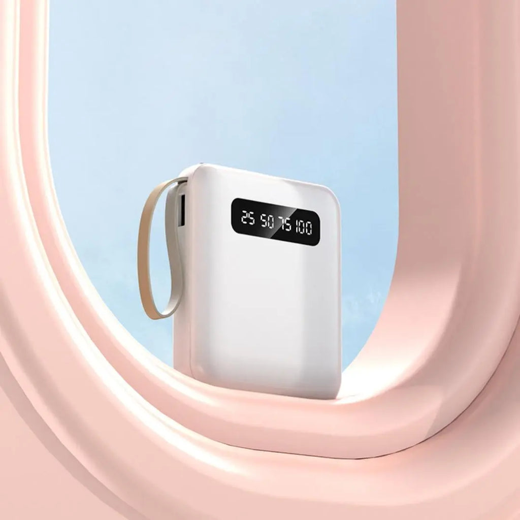 10,000mAh Portable Power Bank - Rechargeable Battery Pack with Digital Display for Android and iPhone Compatibility