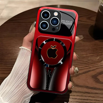 Luxury Flowing Light Aesthetic MagSafe Case - Anti-Scratch Magnetic Glass Cover for iPhone 11 to 17 Pro Max