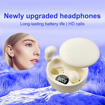 Mini Invisible Bluetooth 5.4 True Wireless In-Ear Earphones with Noise Cancellation for Sports and Gaming
