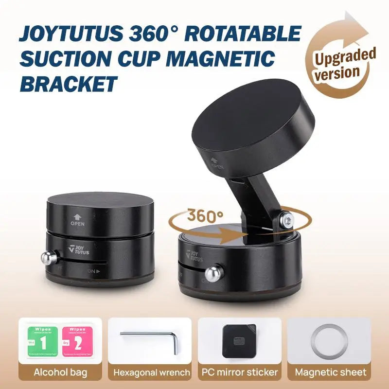 Joytutus 360° Rotatable Universal Car Phone Holder with Powerful Suction for Apple &amp; Android Devices - Ideal for GPS Navigation and Hands-Free Calling, Compact Design
