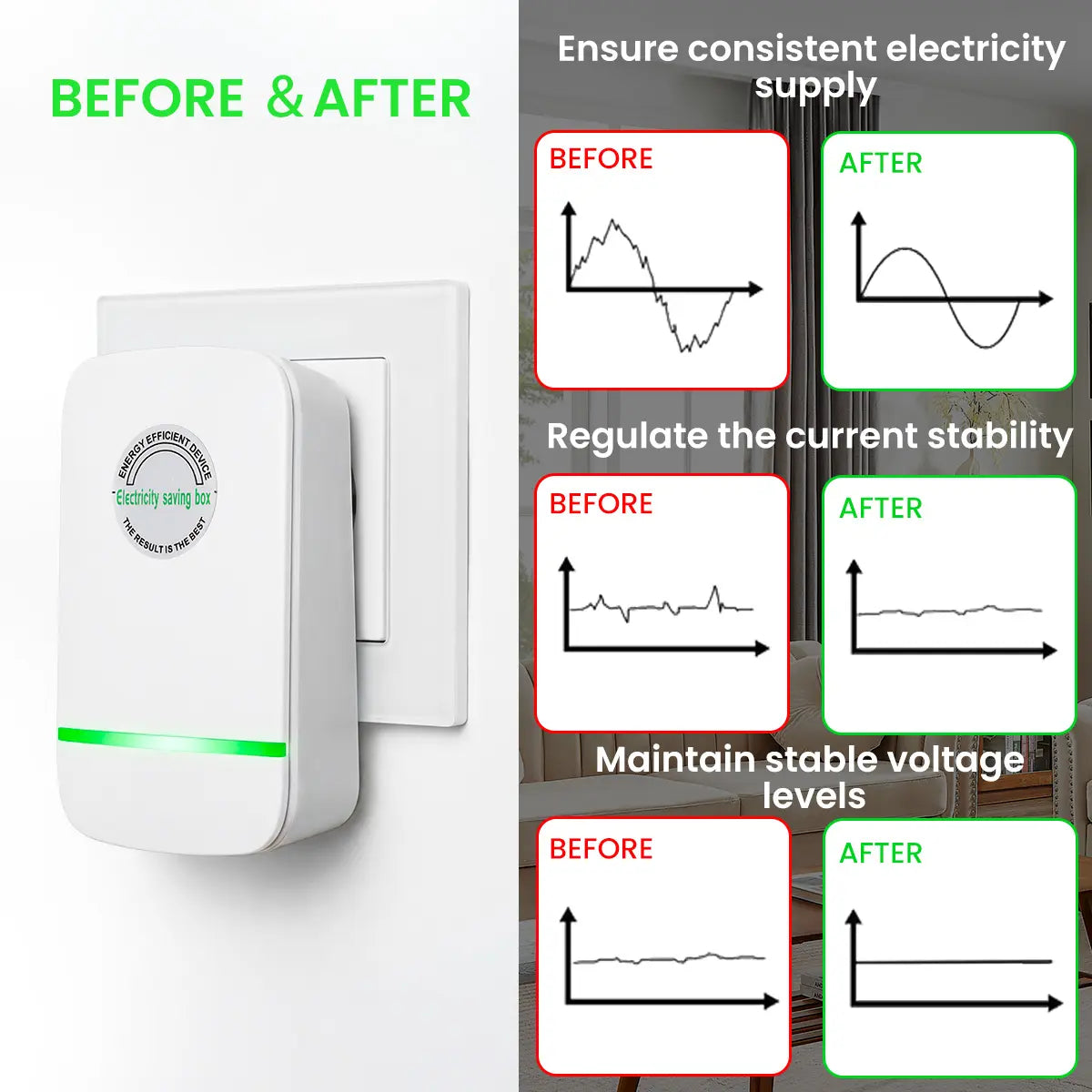 Enhanced Plug-In Power Box with US Plug - 2026 Updated Design for 90–250V Input Compatibility