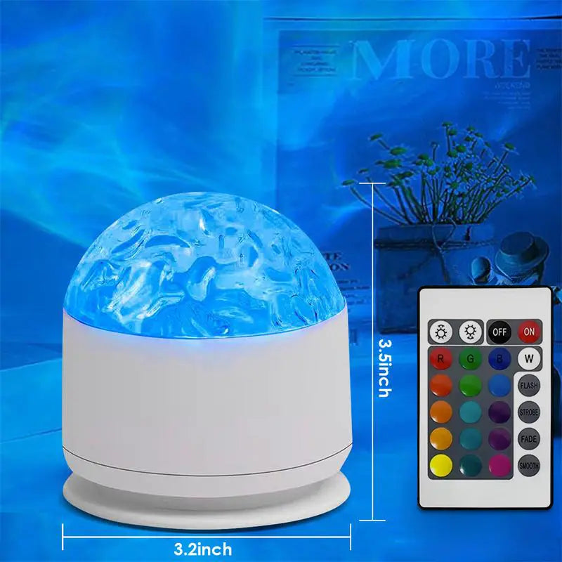JEYUIN 16-Color Star Projector with Remote Control - Ocean Wave and 3D Water Ripple Effects for Bedroom Ambiance, Perfect for Romantic Lighting and Holiday Gifting