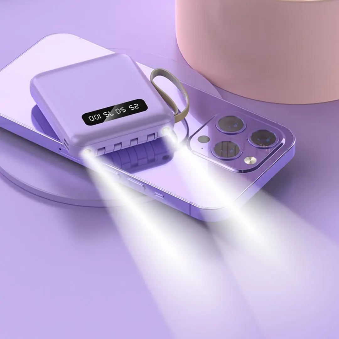 10,000mAh Portable Power Bank - Rechargeable Battery Pack with Digital Display for Android and iPhone Compatibility